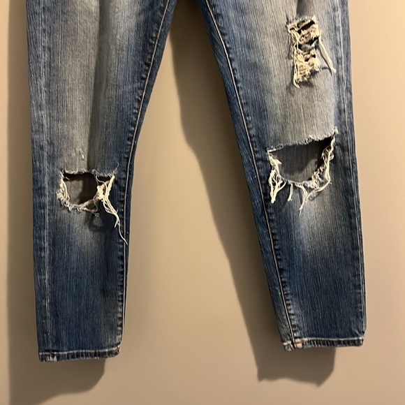DENIM & SUPPLY RL CROPPED DISTRESSED SKINNY JEANS (29) - Picture 5 of 14